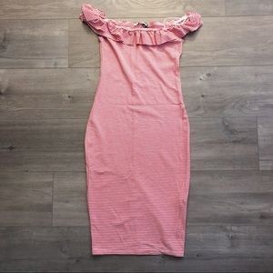 Zara Off-Shoulder Stripes Dress